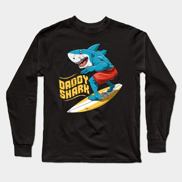 Funny Shark Enjoi Surfing Summer Surfer Surfboard Long Sleeve T-Shirt by melostore